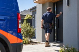 HomeFirst technician arriving for a Home Health Check in Melbourne